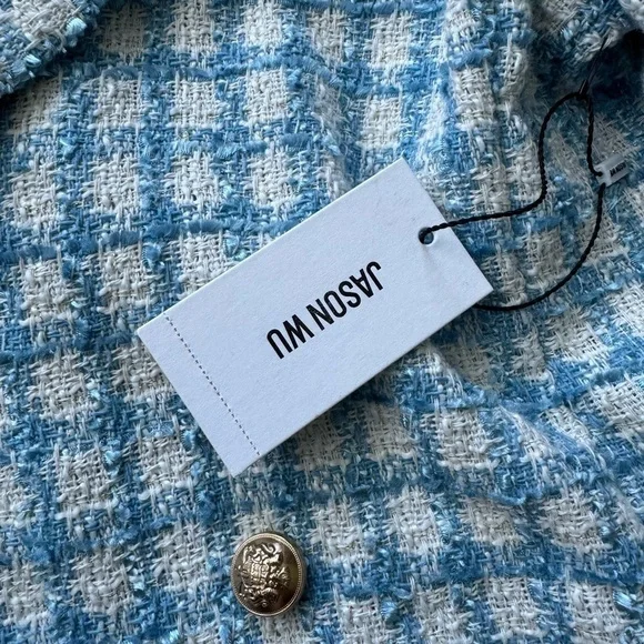 Jason Wu- NWT Blue and White Tweed Cropped Blazer and Mini Skort Matching Set - Picture 6 of 8